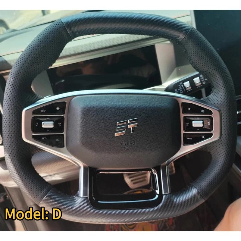 Genuine Leather Handmade Steering Wheel Cover for Chery Jetour T2