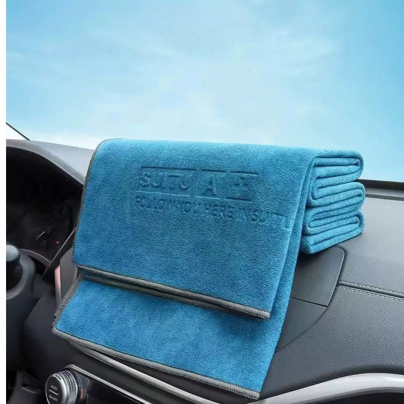 Car wash sponges, squeegees, and towels