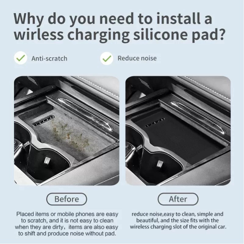 Non-slip silicone mat for car charging place for Chery Omoda