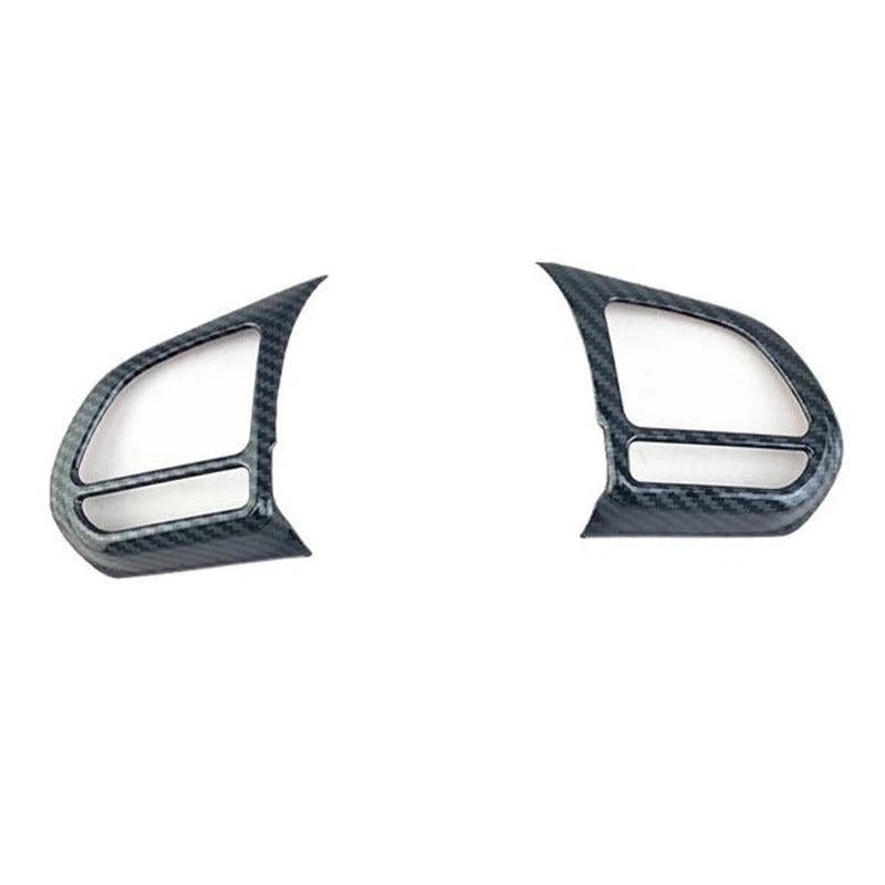 Carbon Fiber Car Steering Wheel Button Cover Sticker Interior