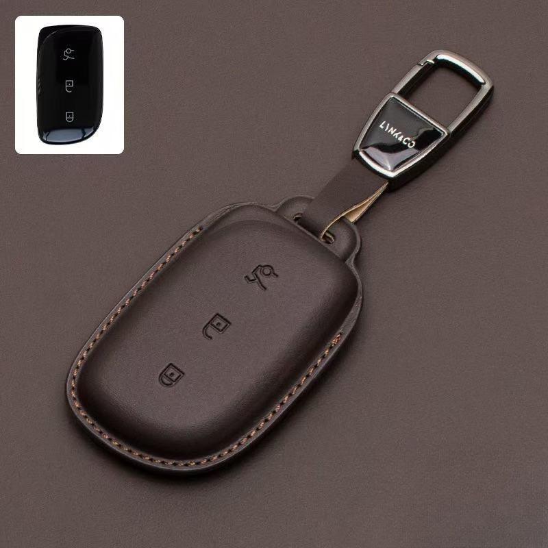 Luxury Leather Car Key Case Cover Fob Shell for  Lynk & Co 02
