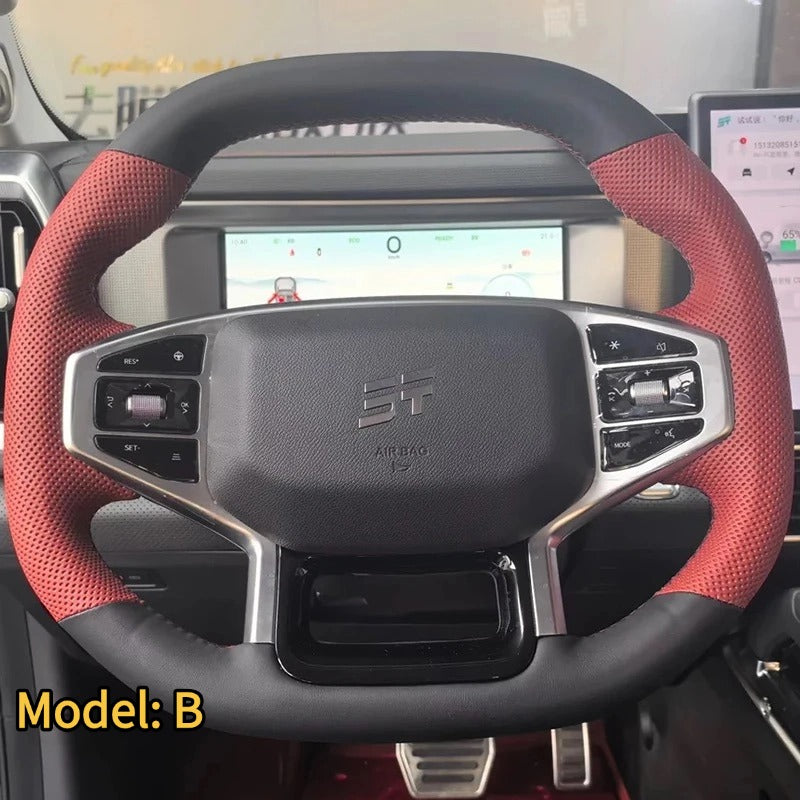 Genuine Leather Handmade Steering Wheel Cover for Chery Jetour T2
