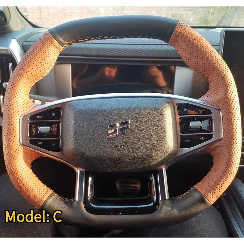 Genuine Leather Handmade Steering Wheel Cover for Chery Jetour T2