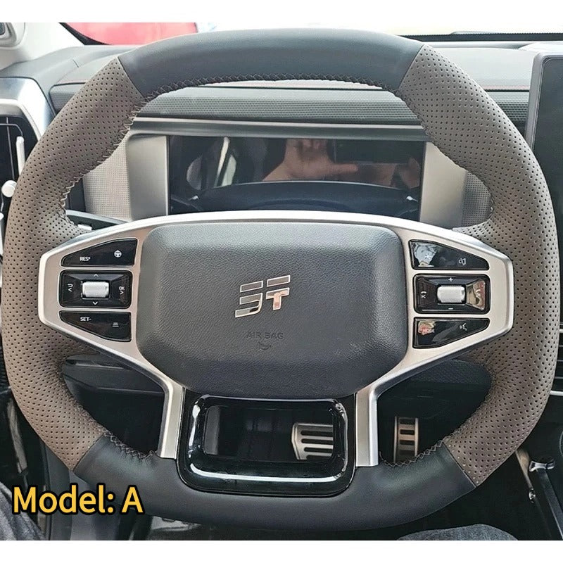 Genuine Leather Handmade Steering Wheel Cover for Chery Jetour T2