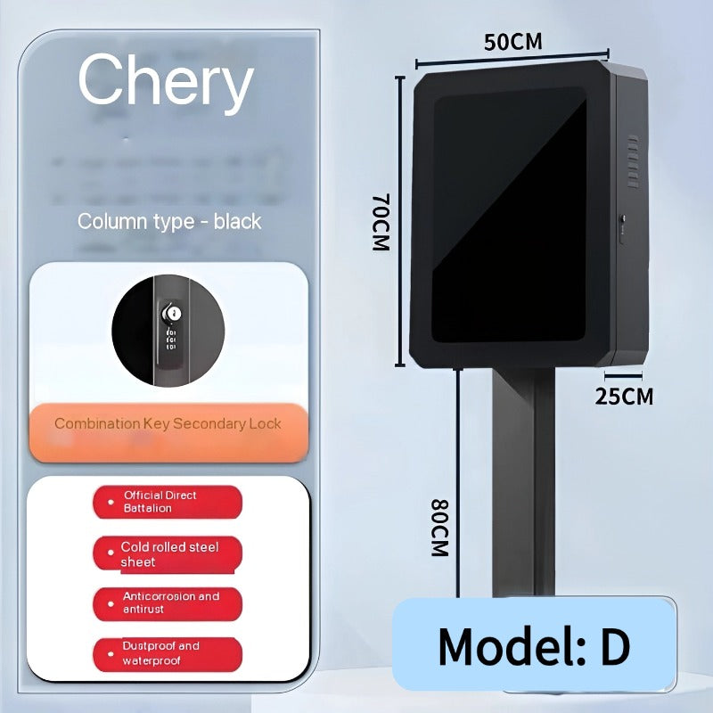 Charging post protection box for EV