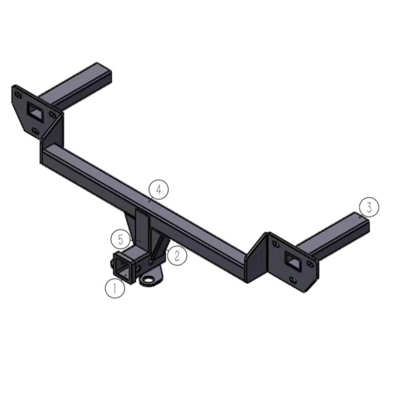 Car Rear Trailer Bar Conversion Assembly & Trailer Hitch