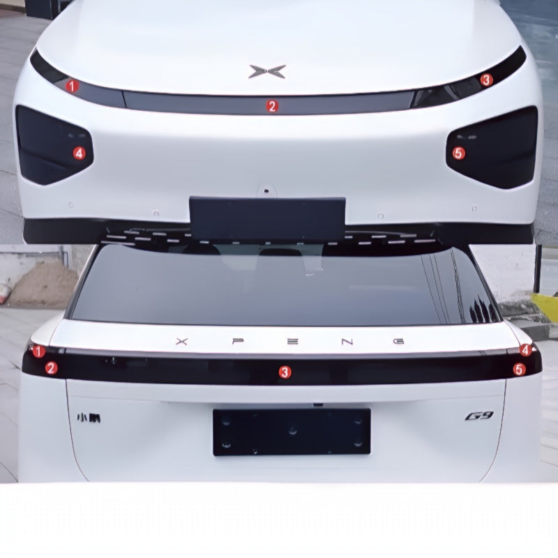 Xpeng G9 X9 Transparent Smoked Black Protective Film( Pack of 10 )