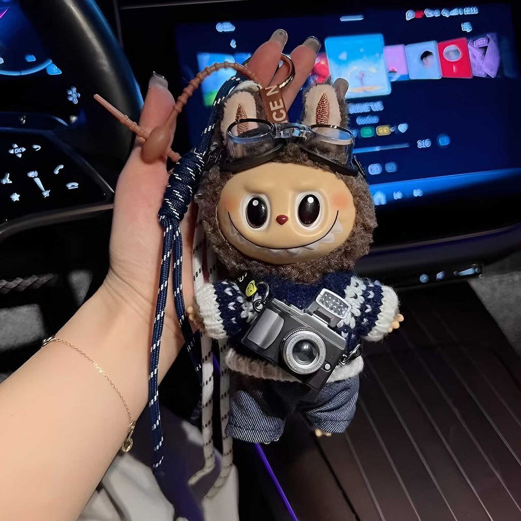 labubu doll keychain