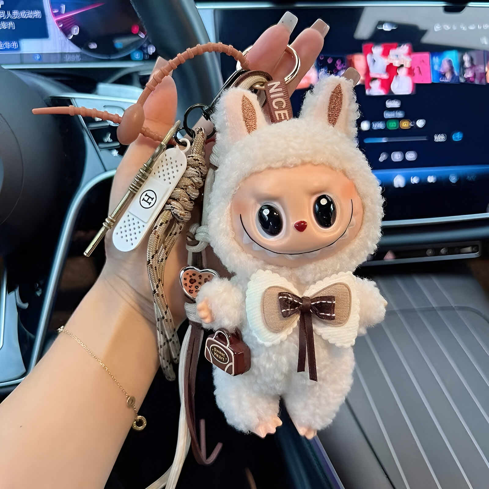 labubu doll keychain