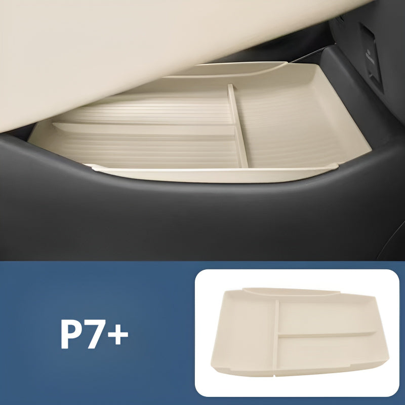 P7+ Scatola portaoggetti per bracciolo e cuscinetto in silicone per console centrale e scatola portaoggetti inferiore per console centrale