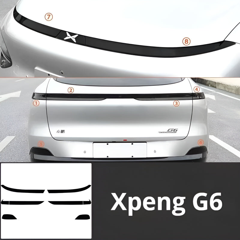 XPENG G6  Transparent Smoked Black Protective Film
