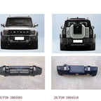 The original front and rear bumpers applicable to Jetour T2 vehicles