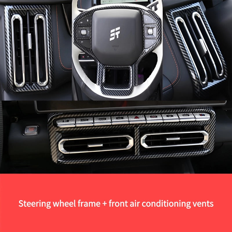 La piastra decorativa delle prese d'aria del cruscotto della console centrale dell'auto è utilizzata per Chery Jetour T1