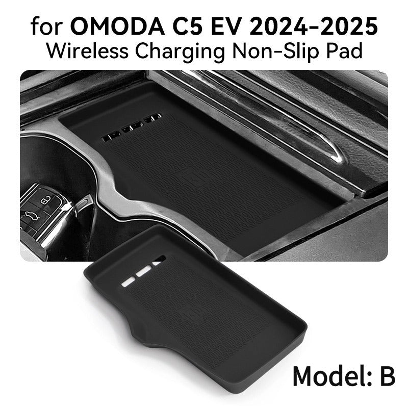 Non-slip silicone mat for car charging place for Chery Omoda