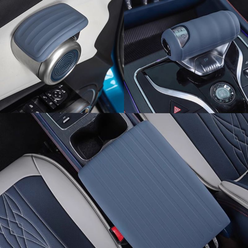 Silica Gel Gear Shift Collars Armrest Box Cover for Atto 3