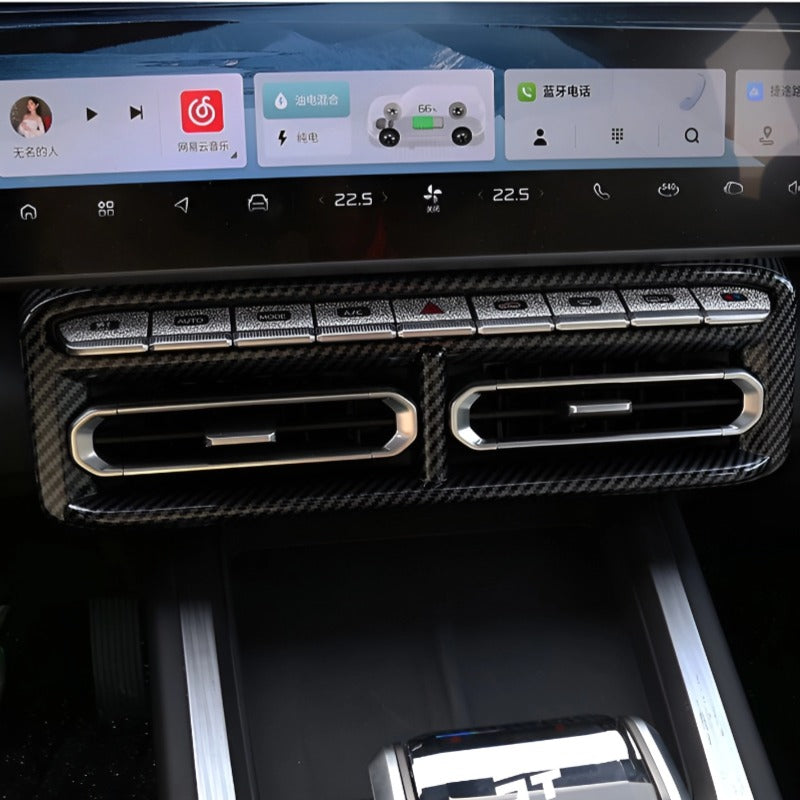 La piastra decorativa delle prese d'aria del cruscotto della console centrale dell'auto è utilizzata per Chery Jetour T1