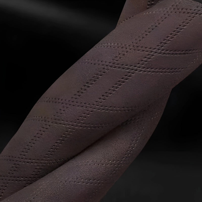 Suede steering wheel cover for Chery