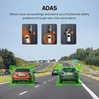 Dash Cam 3K HD with 2-Inch Screen, Supports 24-hour Monitoring