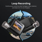 Dash Cam 3K HD with 2-Inch Screen, Supports 24-hour Monitoring