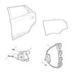 Rear Door Glass Lifter Assembly for MG4