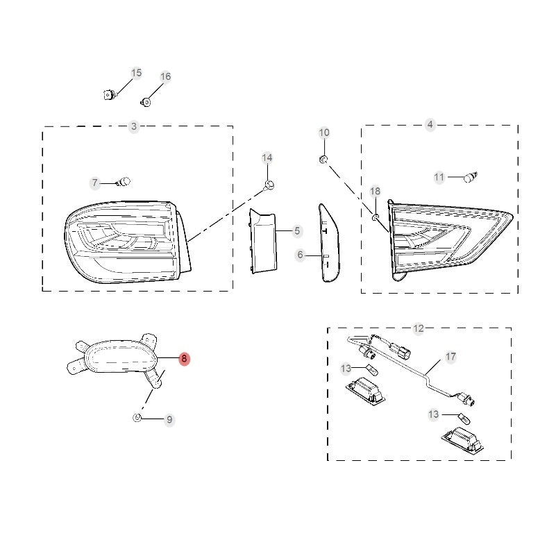 Rear Fog Light for MG ZS