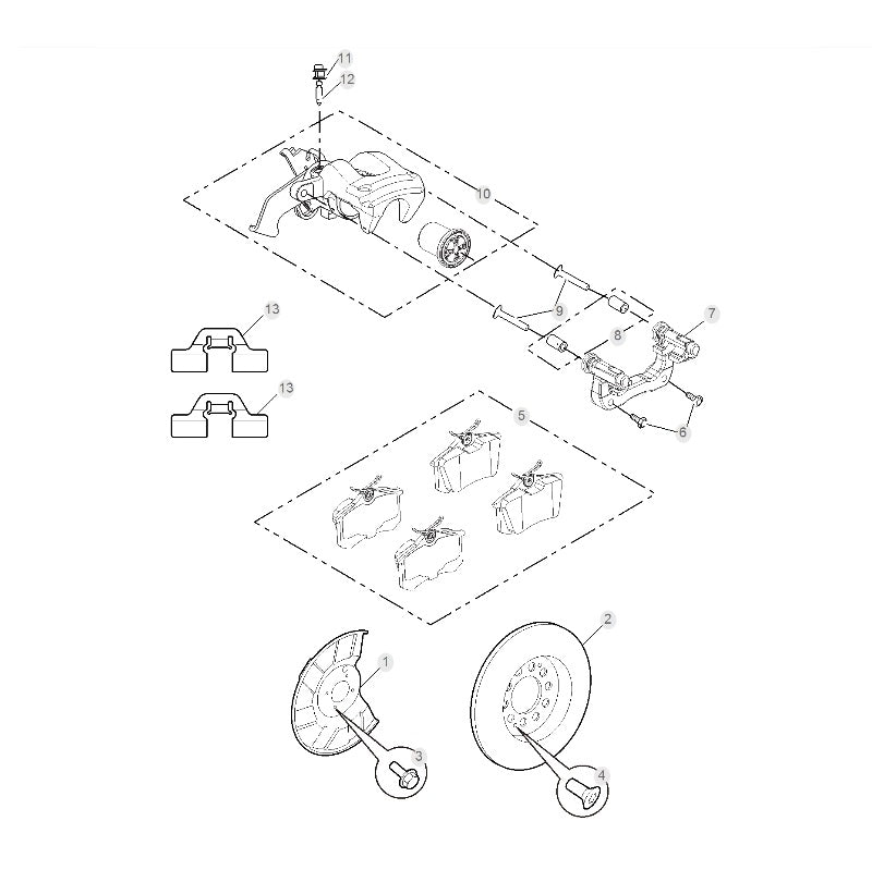 Front and Rear Brake Pad Set for MG ZS